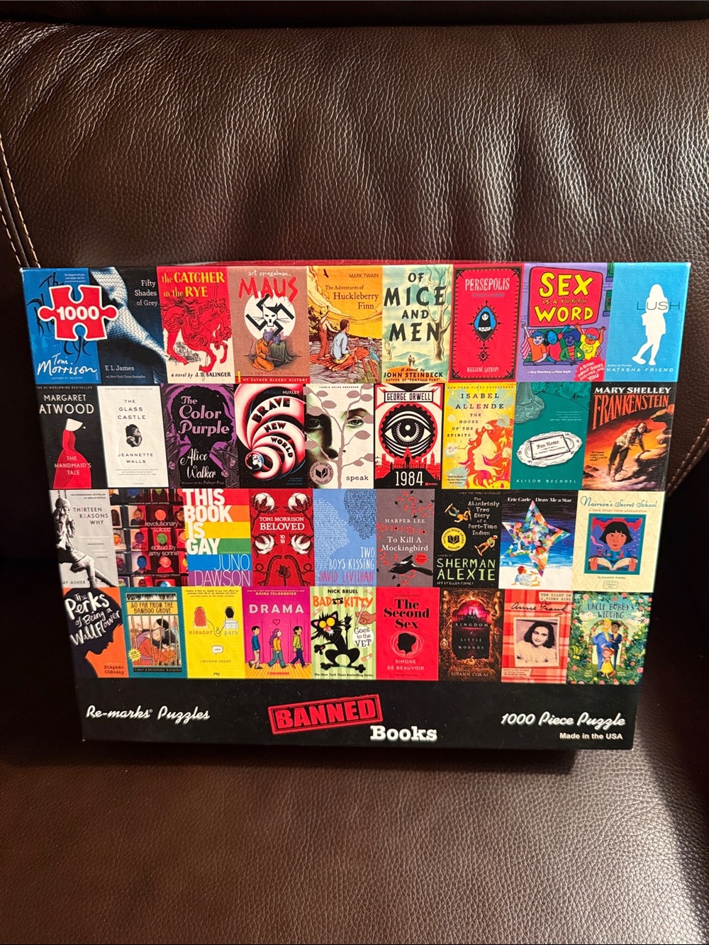 Re-Marks Banned Books 1000-Piece Jigsaw Puzzle - complete with poster.